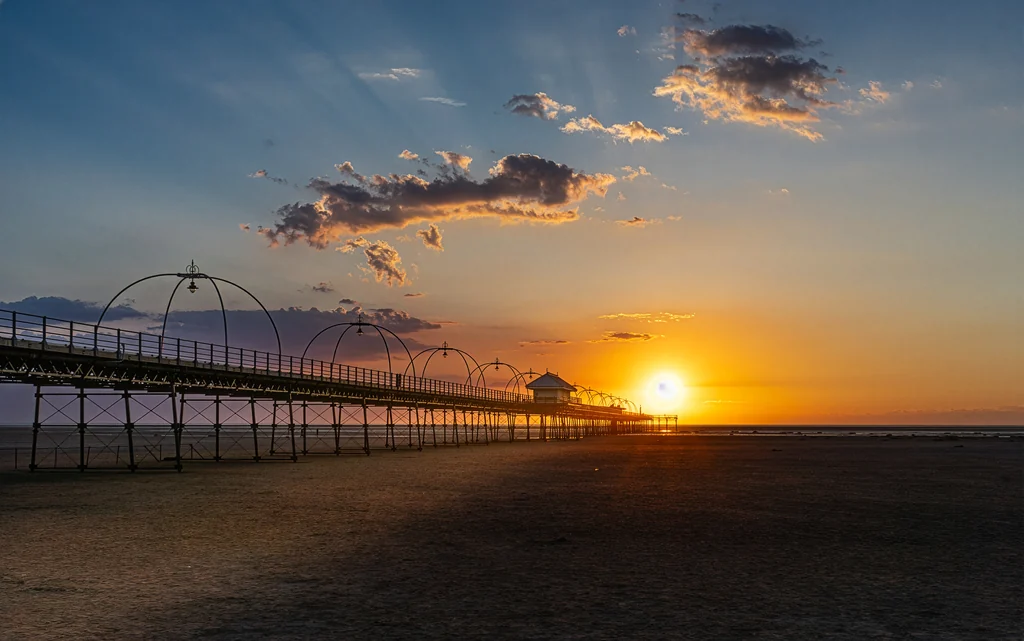 Sunset Along the Pier