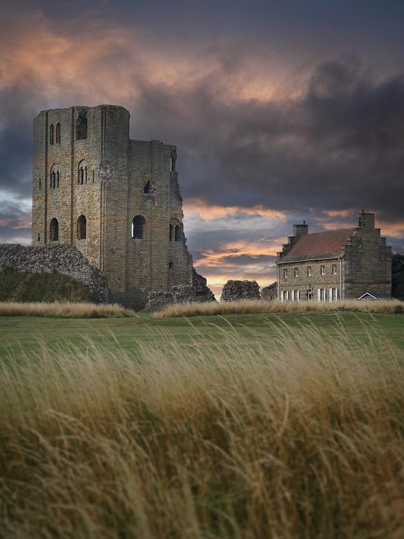 Scarborough Castle at sunset