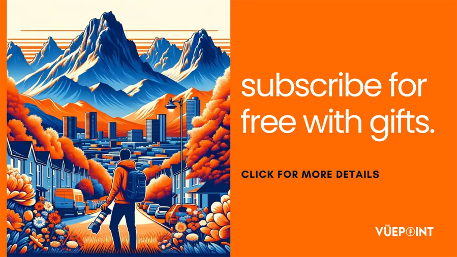 subscribe for free with gifts advert from the VuePoint photography