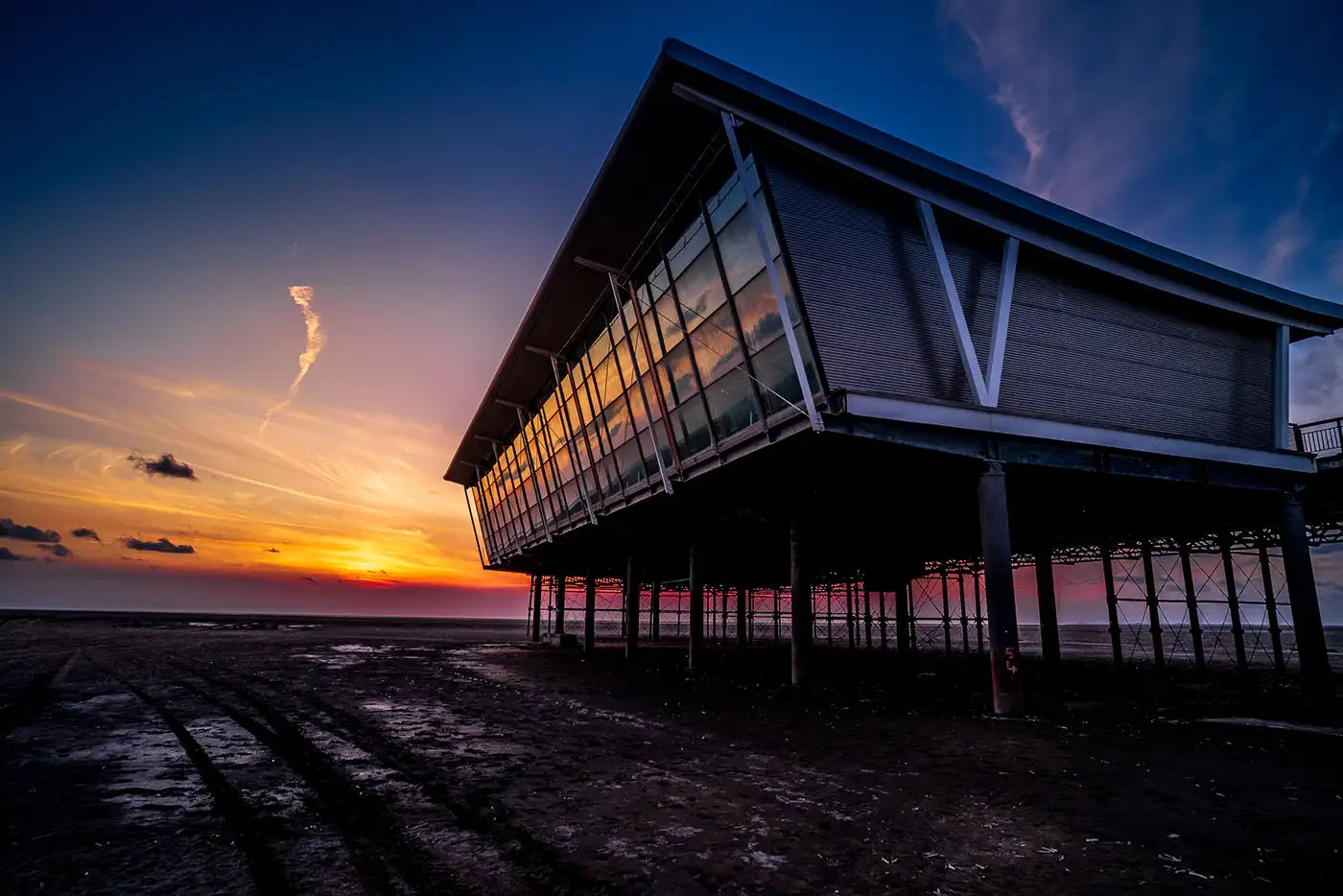 Pier Pavillion at Sunset